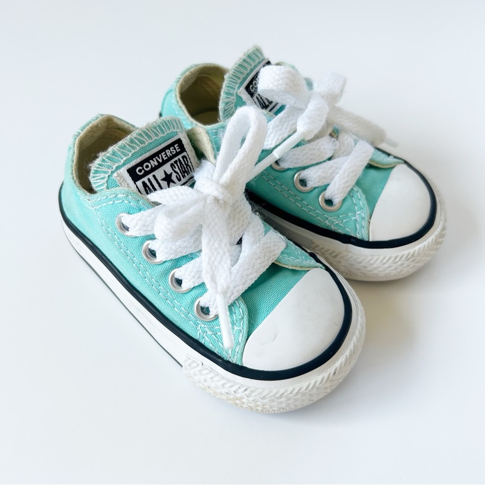 Infant Size 3 Converse Cyan All-Star Sneakers